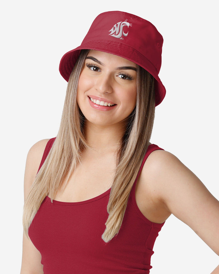 Washington State Cougars Solid Bucket Hat FOCO - FOCO.com