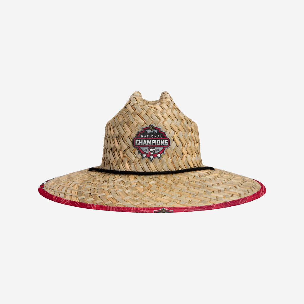 Georgia Bulldogs 2021 Football National Champions Straw Hat FOCO - FOCO.com