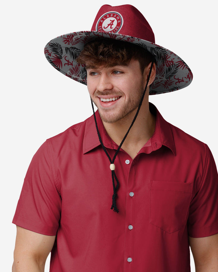 Alabama Crimson Tide Team Color Straw Hat FOCO - FOCO.com