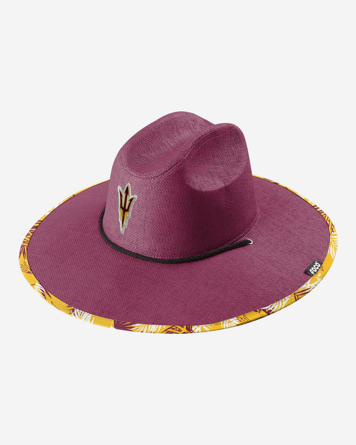 Arizona State Sun Devils Team Color Straw Hat FOCO - FOCO.com