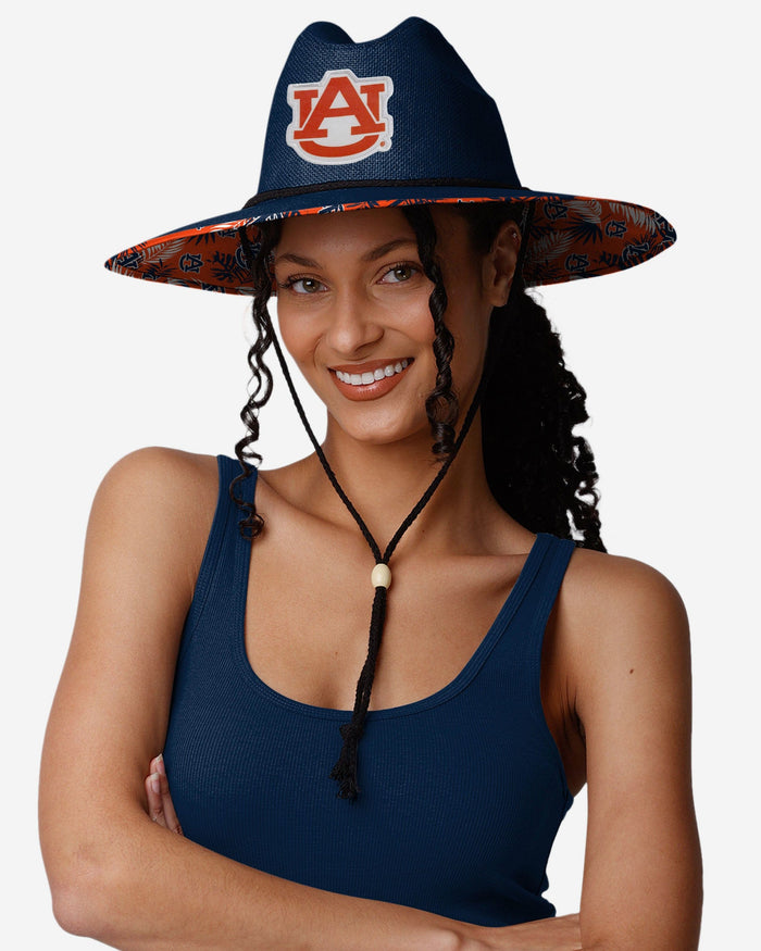 Auburn Tigers Team Color Straw Hat FOCO - FOCO.com