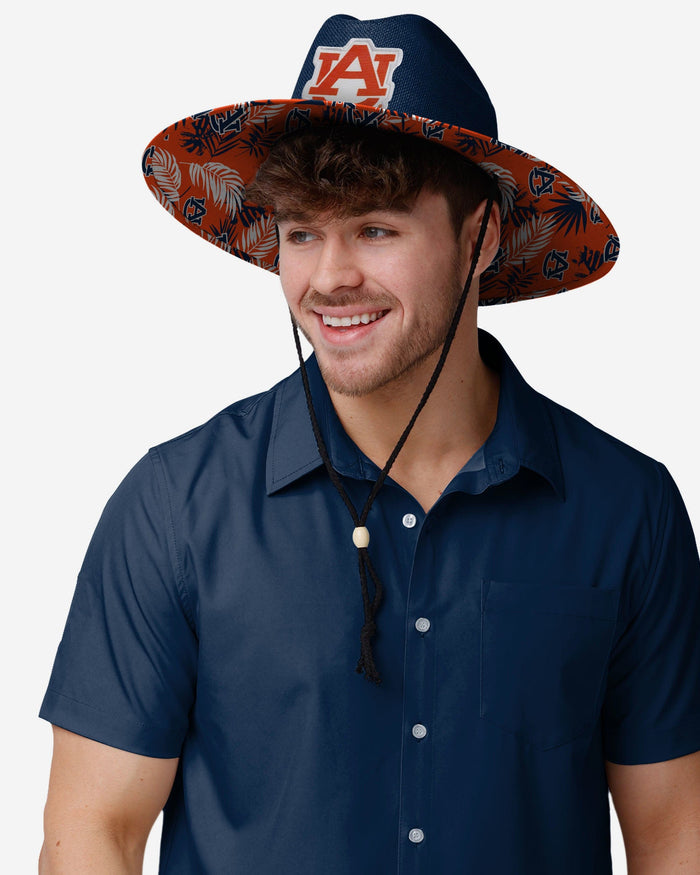 Auburn Tigers Team Color Straw Hat FOCO - FOCO.com