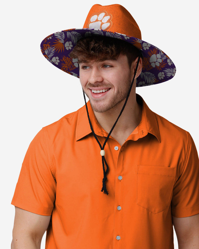 Clemson Tigers Team Color Straw Hat FOCO - FOCO.com