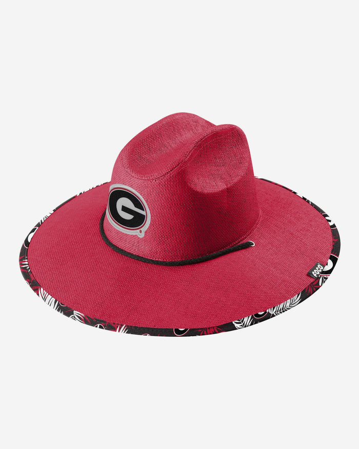 Georgia Bulldogs Team Color Straw Hat FOCO - FOCO.com