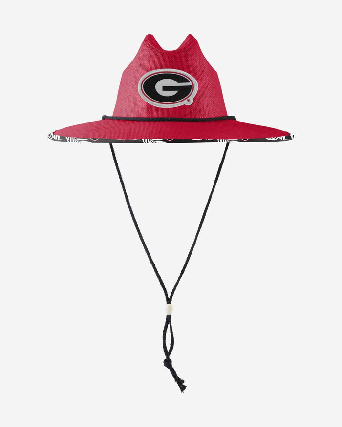 Georgia Bulldogs Team Color Straw Hat FOCO - FOCO.com