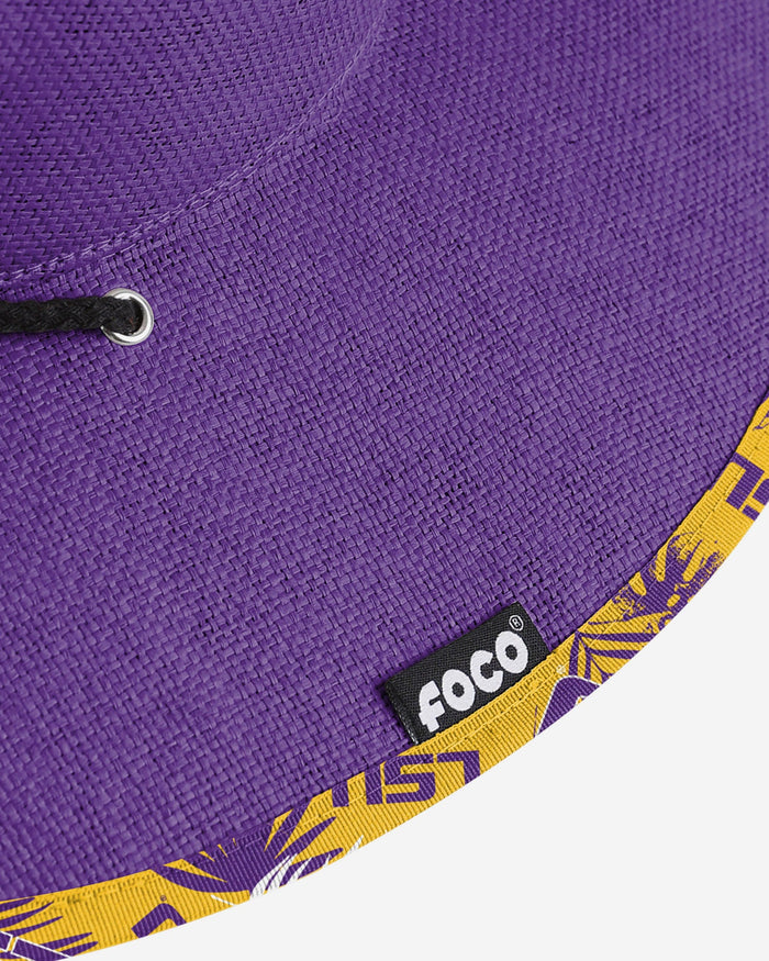 LSU Tigers Team Color Straw Hat FOCO - FOCO.com