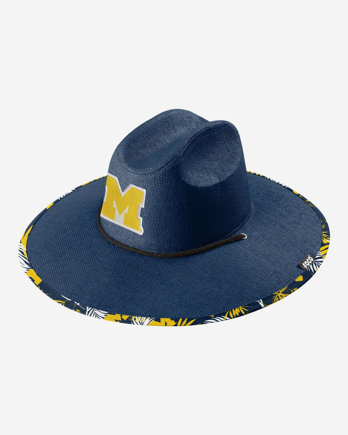 Michigan Wolverines Team Color Straw Hat FOCO - FOCO.com