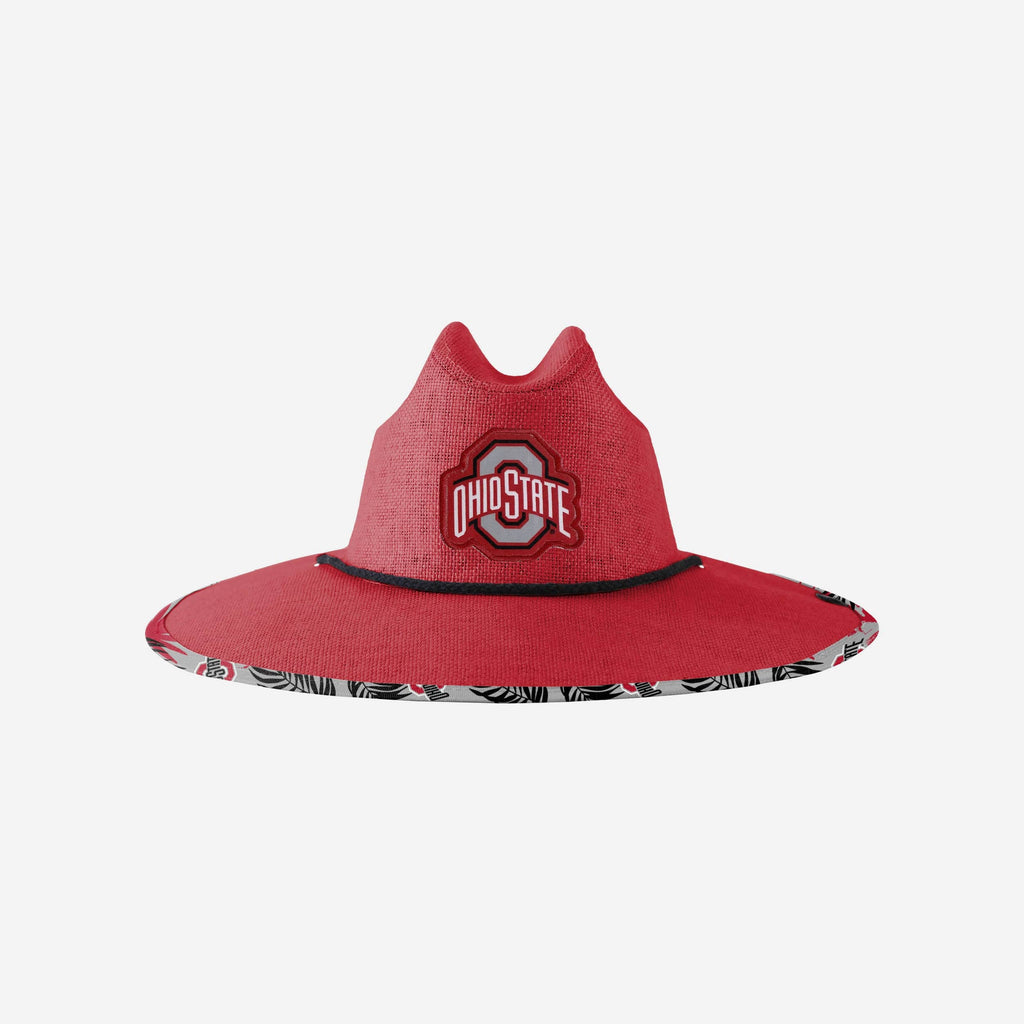 Ohio State Buckeyes Team Color Straw Hat FOCO - FOCO.com