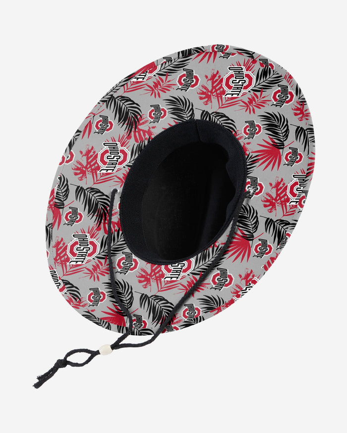 Ohio State Buckeyes Team Color Straw Hat FOCO - FOCO.com