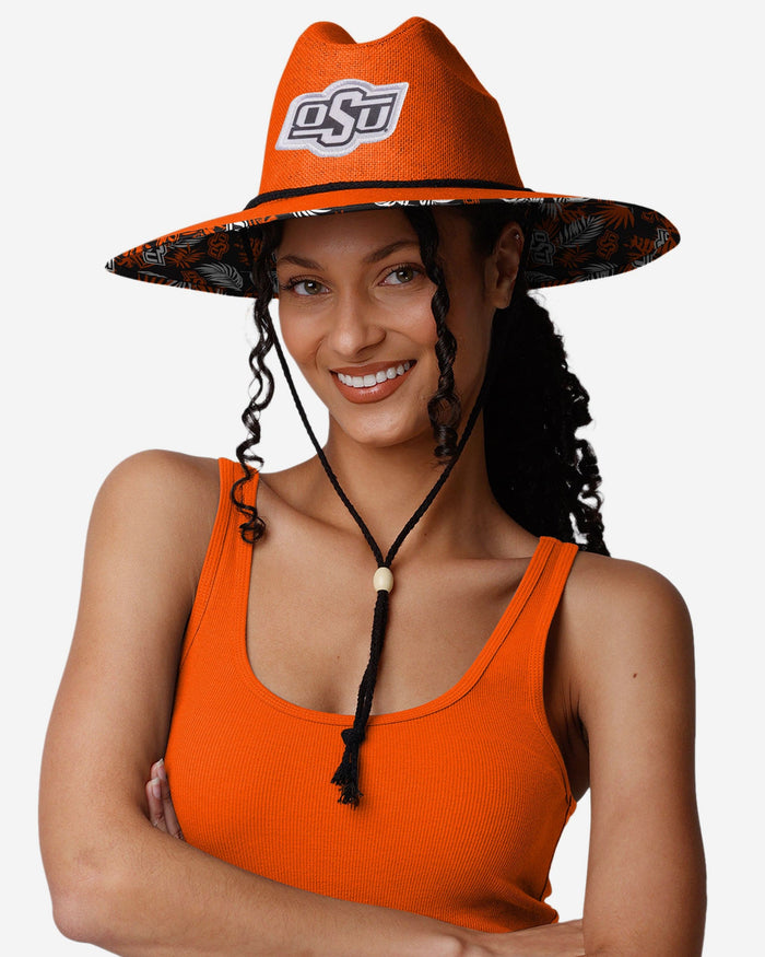 Oklahoma State Cowboys Team Color Straw Hat FOCO - FOCO.com