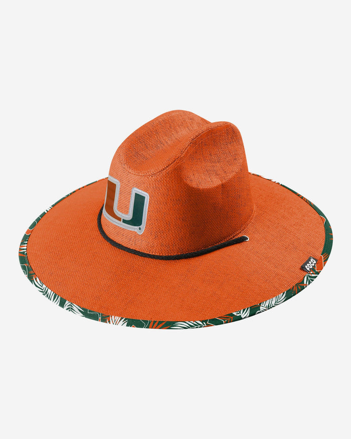 Miami Hurricanes Team Color Straw Hat FOCO - FOCO.com