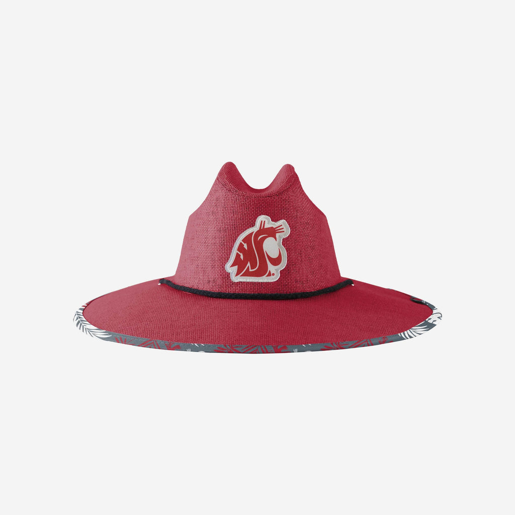 Washington State Cougars Team Color Straw Hat FOCO - FOCO.com