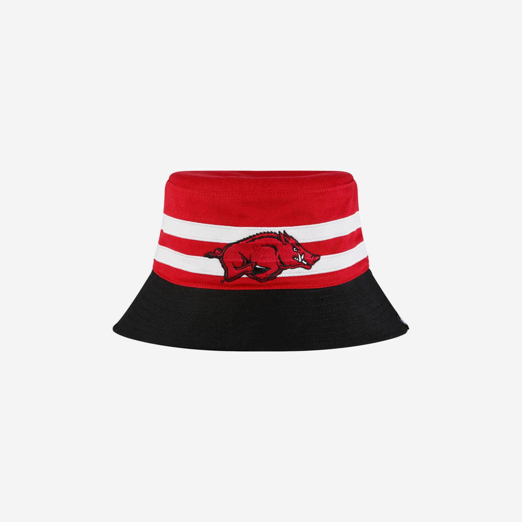 Arkansas Razorbacks Team Stripe Bucket Hat FOCO - FOCO.com