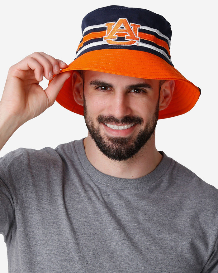 Auburn Tigers Team Stripe Bucket Hat FOCO - FOCO.com