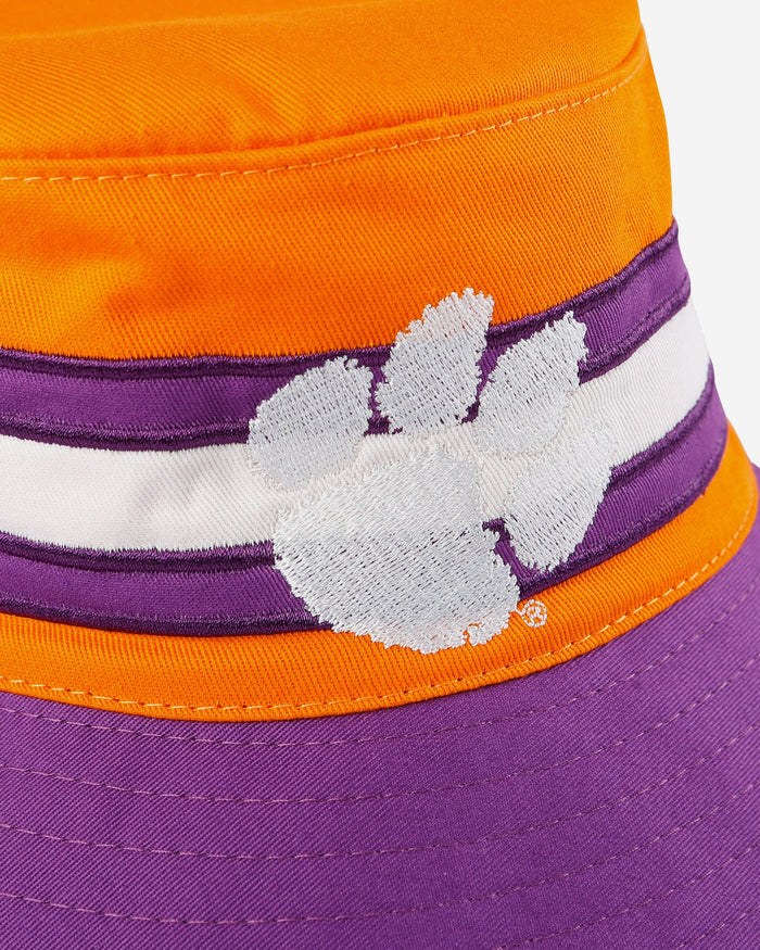 Clemson Tigers Team Stripe Bucket Hat FOCO - FOCO.com