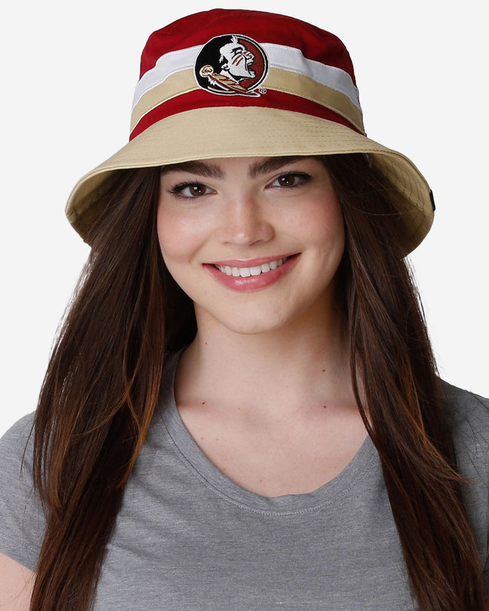 Florida State Seminoles Team Stripe Bucket Hat FOCO - FOCO.com