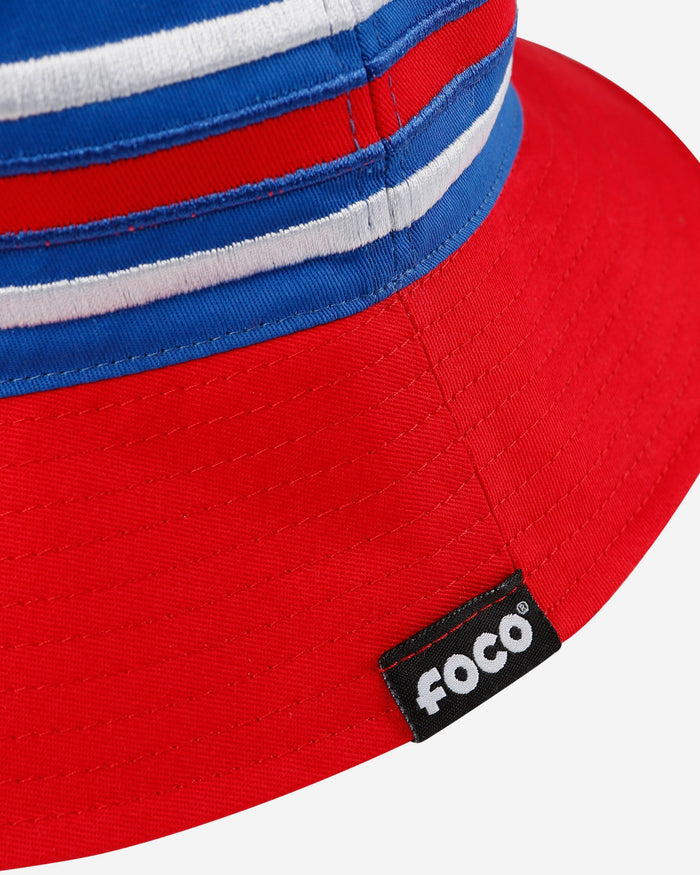 Kansas Jayhawks Team Stripe Bucket Hat FOCO - FOCO.com