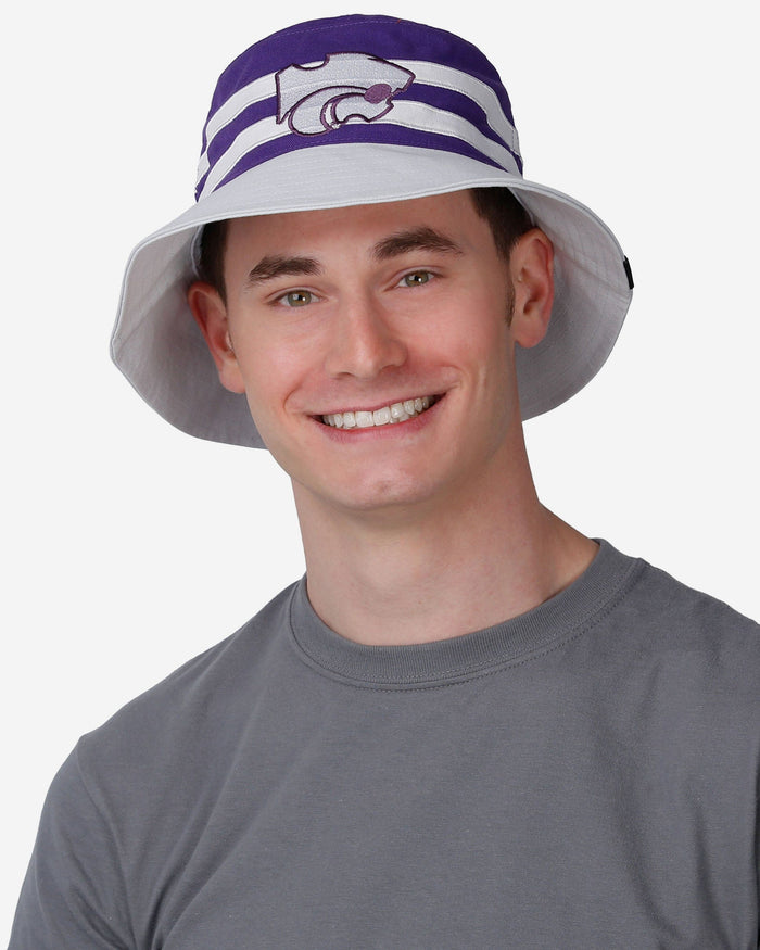 Kansas State Wildcats Team Stripe Bucket Hat FOCO - FOCO.com