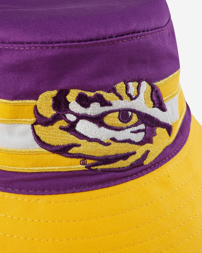 LSU Tigers Team Stripe Bucket Hat FOCO - FOCO.com