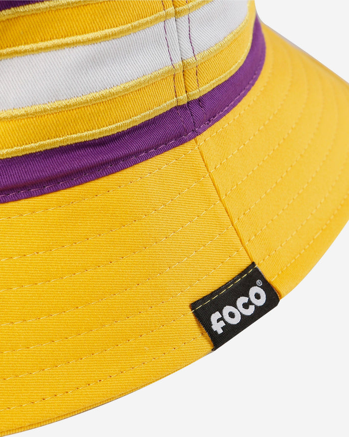 LSU Tigers Team Stripe Bucket Hat FOCO - FOCO.com