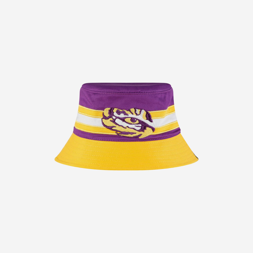 LSU Tigers Team Stripe Bucket Hat FOCO - FOCO.com