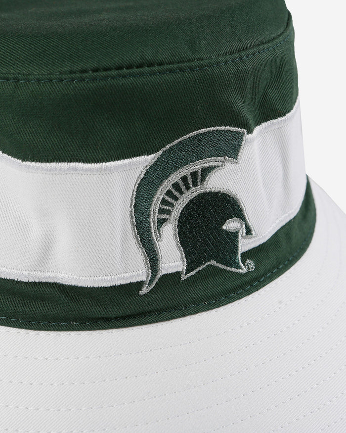 Michigan State Spartans Team Stripe Bucket Hat FOCO - FOCO.com