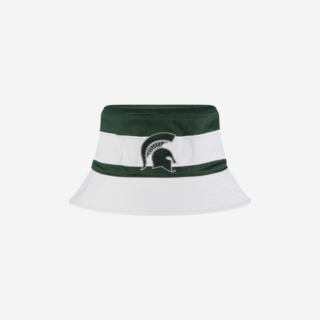 Michigan State Spartans Team Stripe Bucket Hat FOCO - FOCO.com