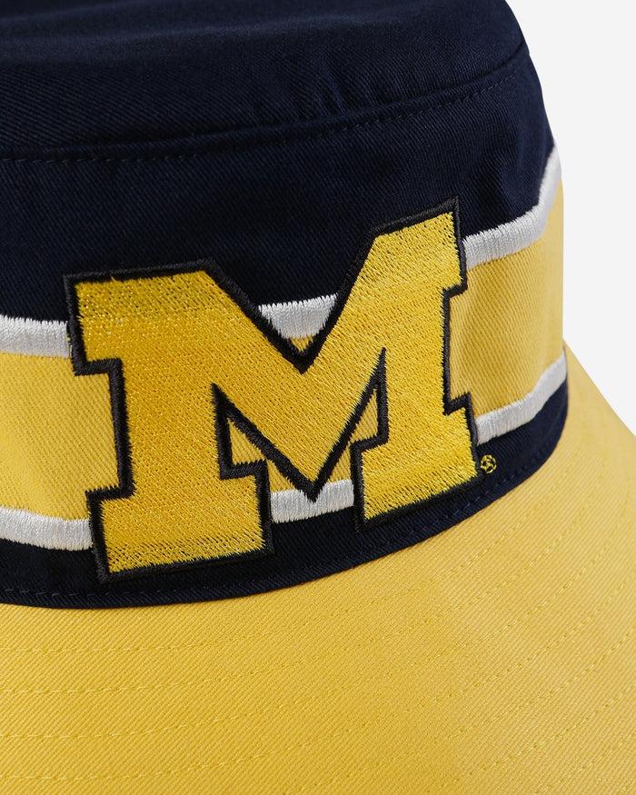 Michigan Wolverines Team Stripe Bucket Hat FOCO - FOCO.com