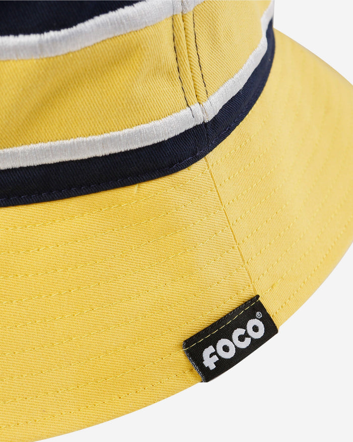 Michigan Wolverines Team Stripe Bucket Hat FOCO - FOCO.com