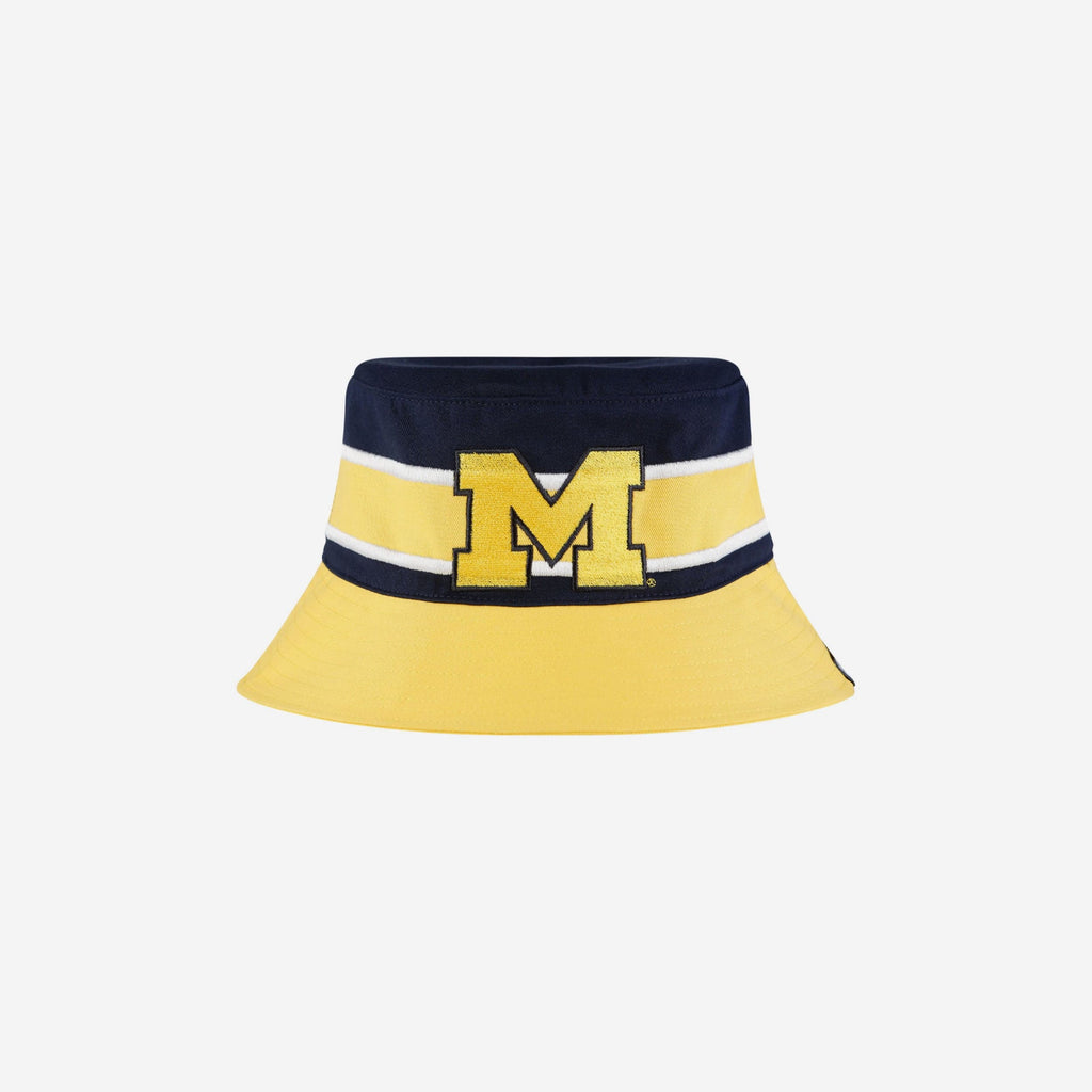 Michigan Wolverines Team Stripe Bucket Hat FOCO - FOCO.com