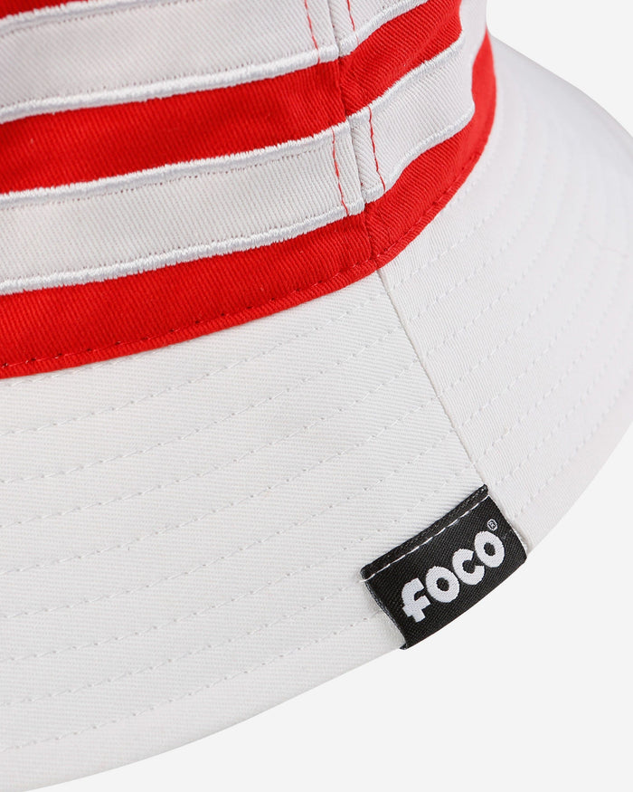 Nebraska Cornhuskers Team Stripe Bucket Hat FOCO - FOCO.com