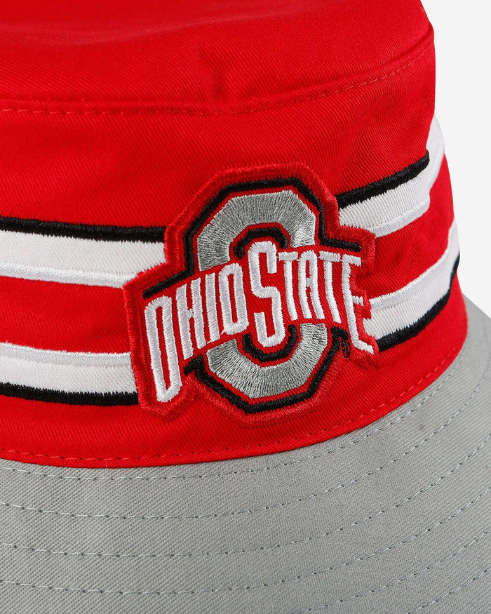 Ohio State Buckeyes Team Stripe Bucket Hat FOCO - FOCO.com