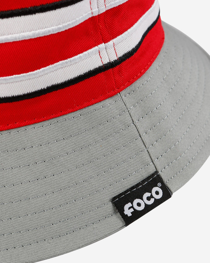 Ohio State Buckeyes Team Stripe Bucket Hat FOCO - FOCO.com