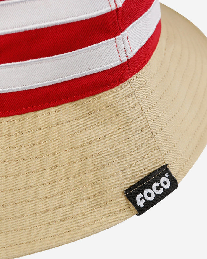 Oklahoma Sooners Team Stripe Bucket Hat FOCO - FOCO.com