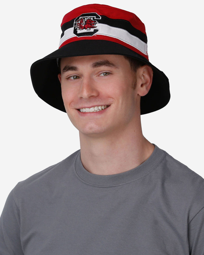 South Carolina Gamecocks Team Stripe Bucket Hat FOCO - FOCO.com