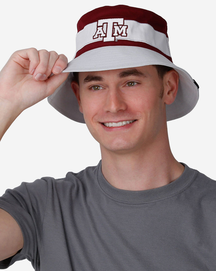 Texas A&M Aggies Team Stripe Bucket Hat FOCO - FOCO.com