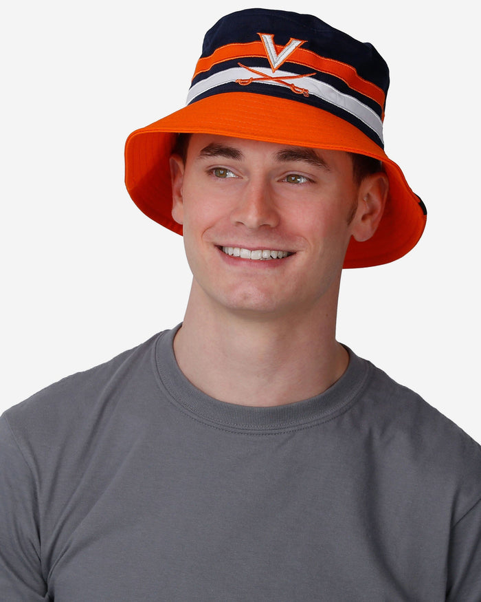 Virginia Cavaliers Team Stripe Bucket Hat FOCO - FOCO.com