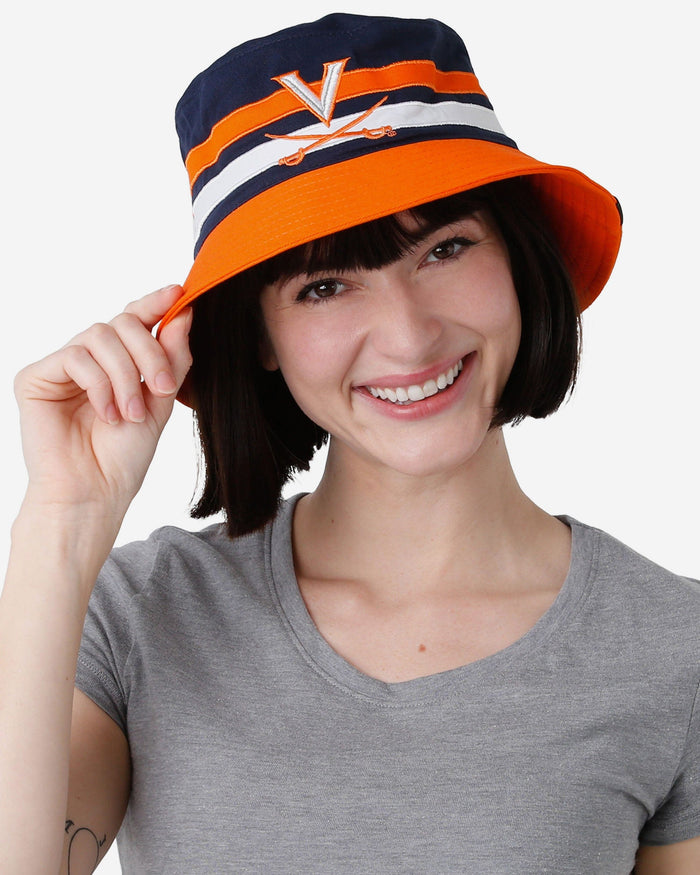 Virginia Cavaliers Team Stripe Bucket Hat FOCO - FOCO.com