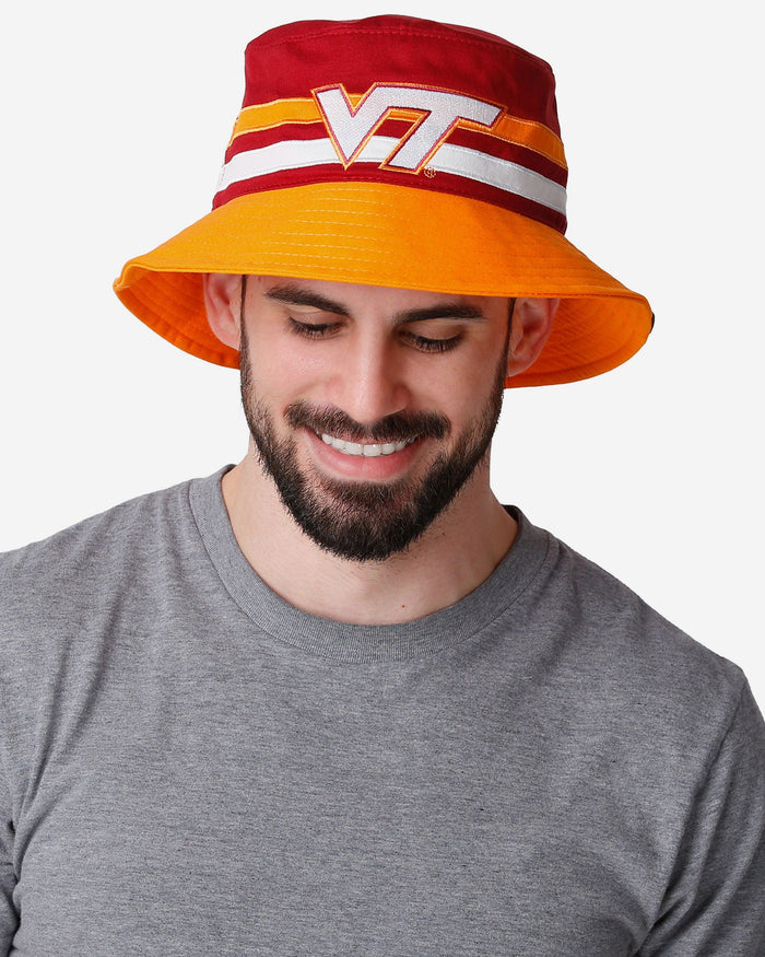 Virginia Tech Hokies Team Stripe Bucket Hat FOCO - FOCO.com