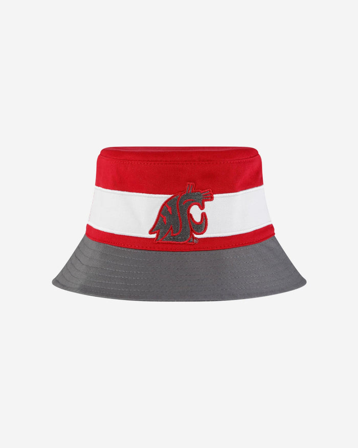 Washington State Cougars Team Stripe Bucket Hat FOCO - FOCO.com