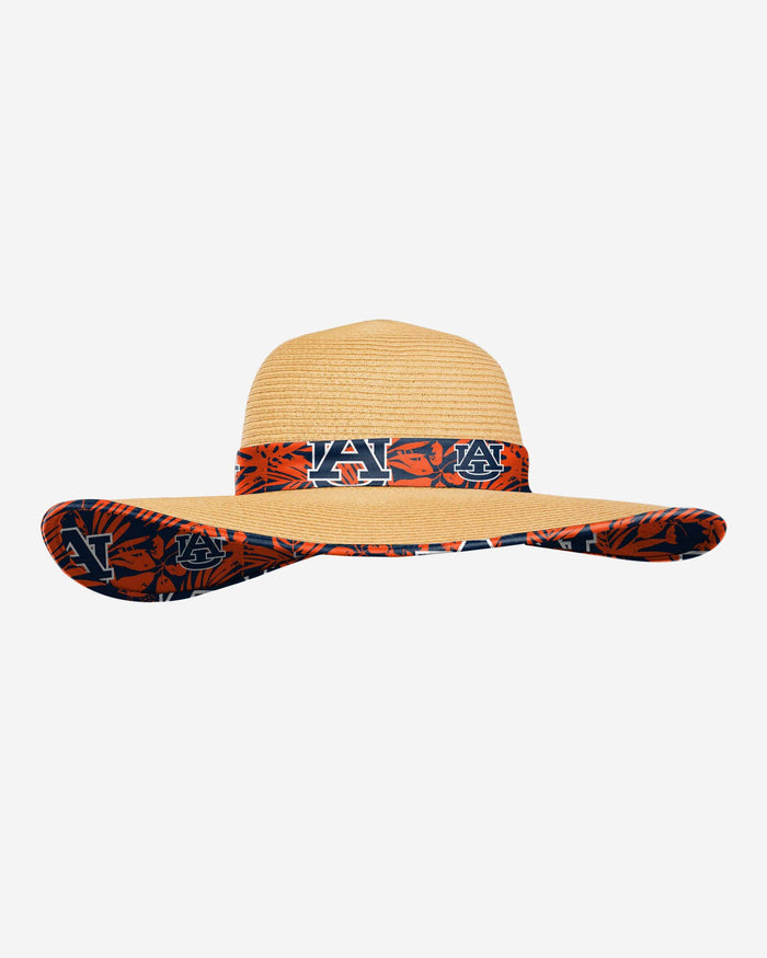 Auburn Tigers Womens Floral Straw Hat FOCO - FOCO.com