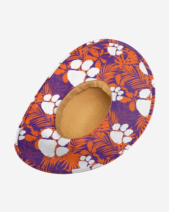 Clemson Tigers Womens Floral Straw Hat FOCO - FOCO.com