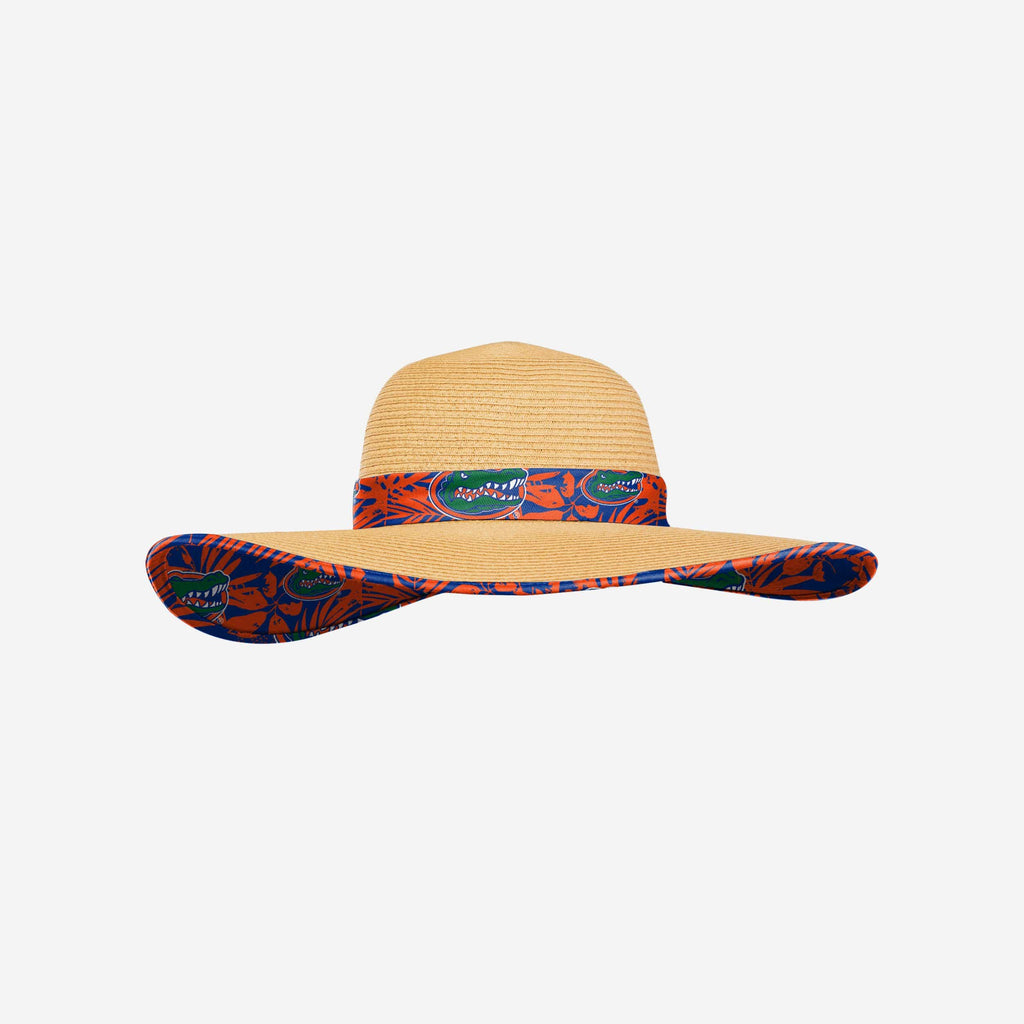 Florida Gators Womens Floral Straw Hat FOCO - FOCO.com