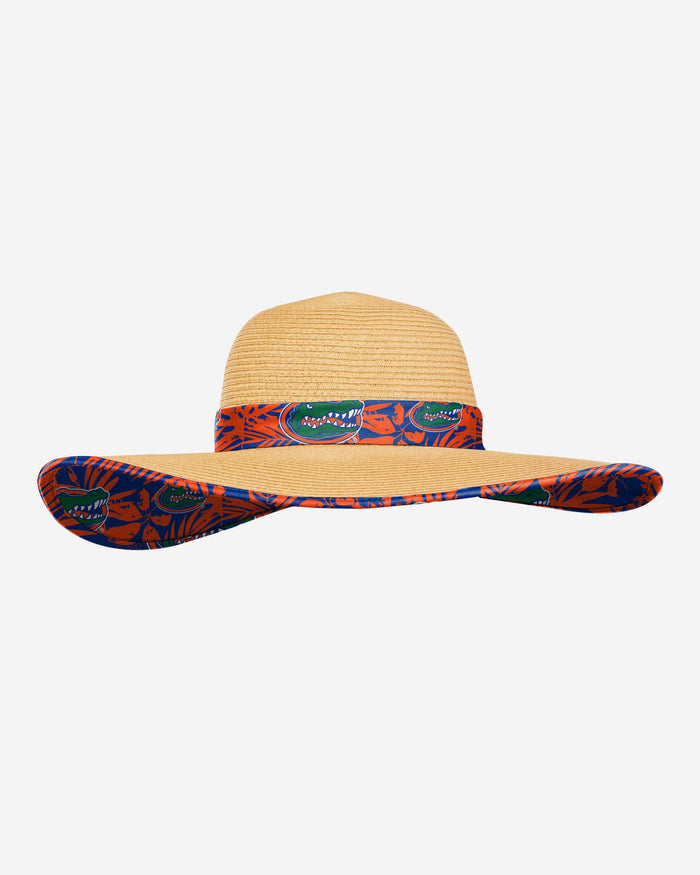 Florida Gators Womens Floral Straw Hat FOCO - FOCO.com