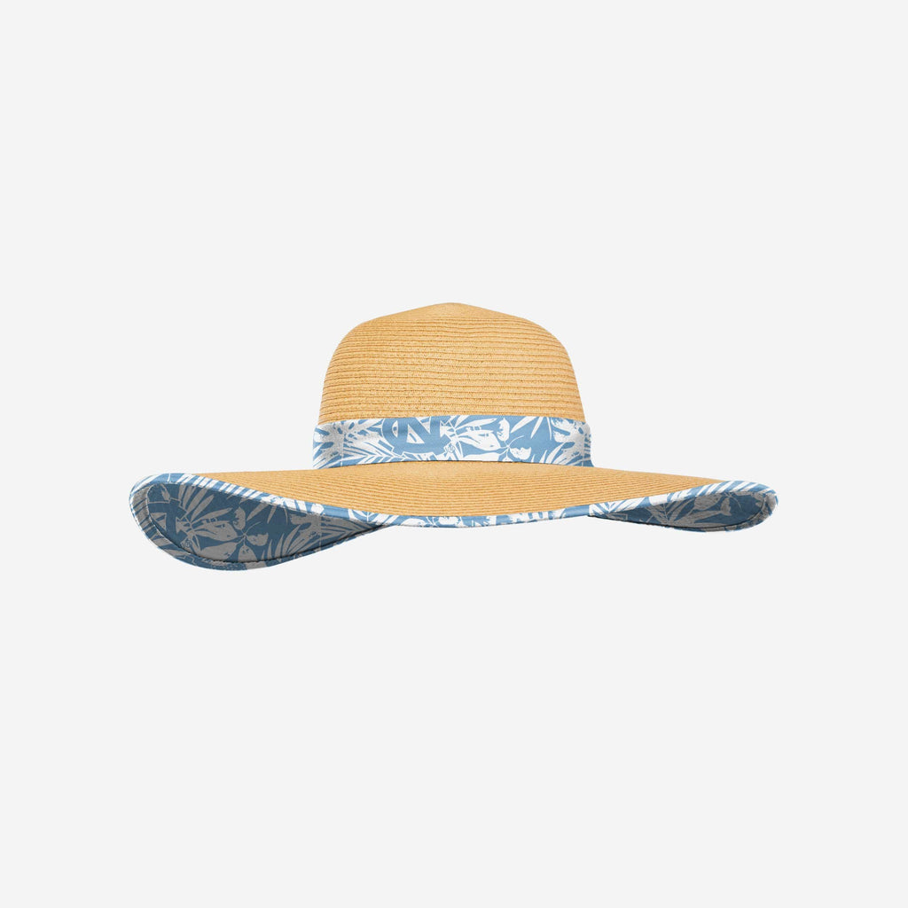 North Carolina Tar Heels Womens Floral Straw Hat FOCO - FOCO.com