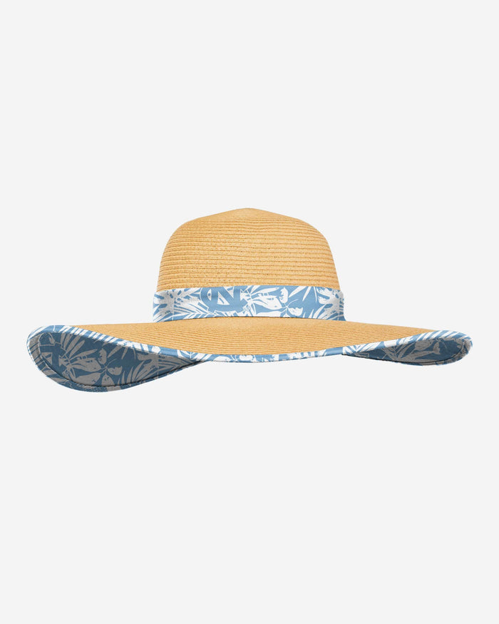 North Carolina Tar Heels Womens Floral Straw Hat FOCO - FOCO.com