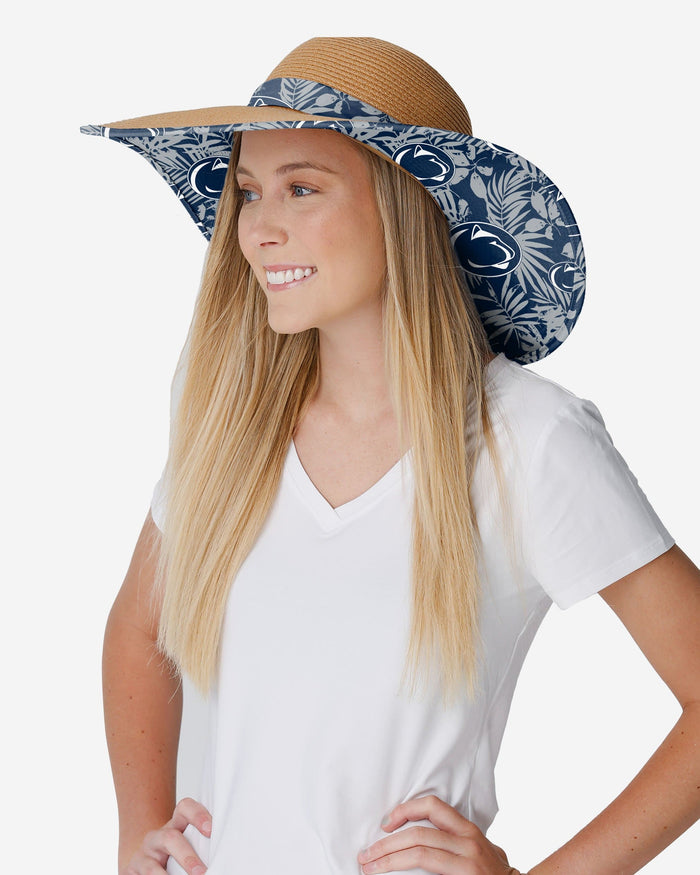 Penn State Nittany Lions Womens Floral Straw Hat FOCO - FOCO.com