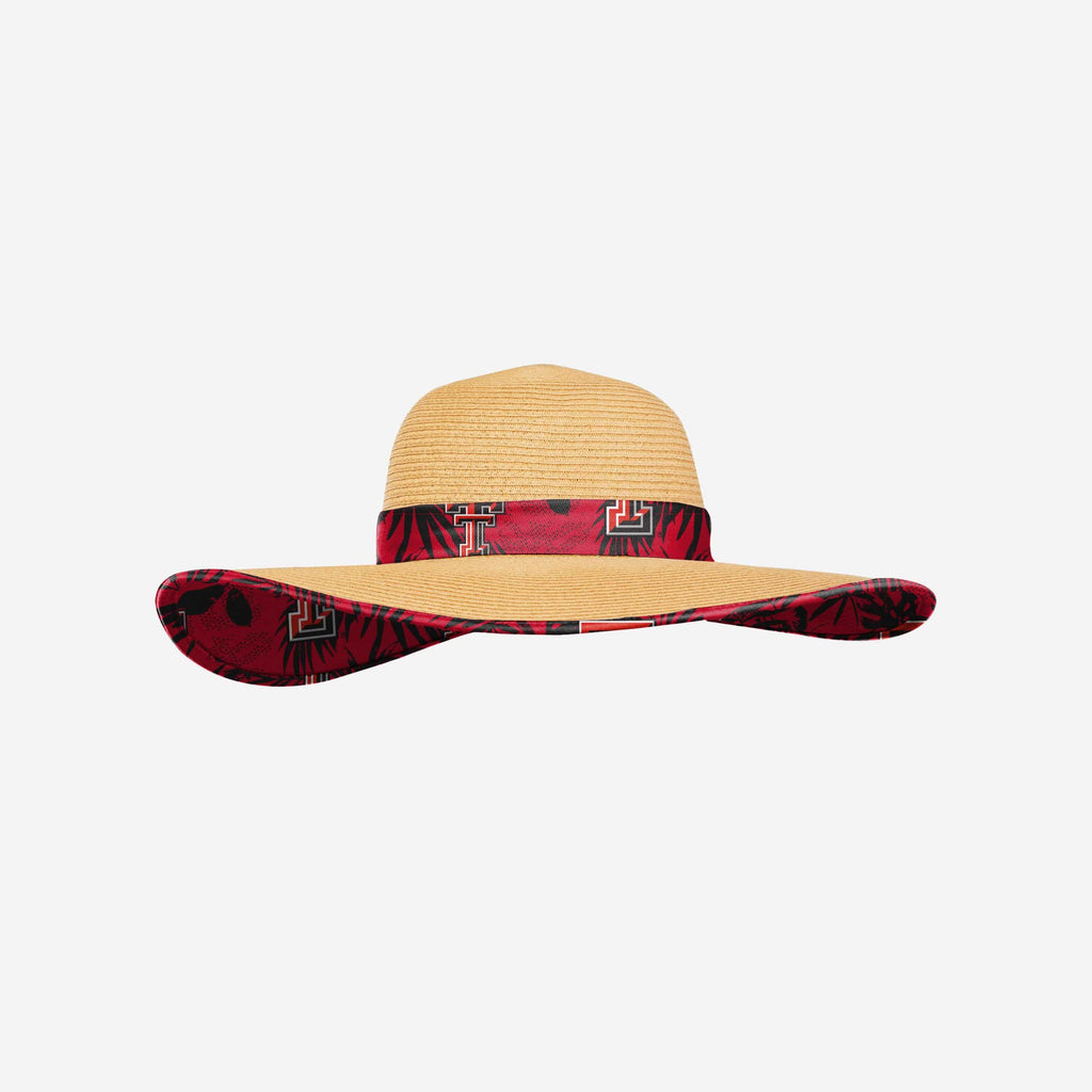 Texas Tech Red Raiders Womens Floral Straw Hat FOCO - FOCO.com