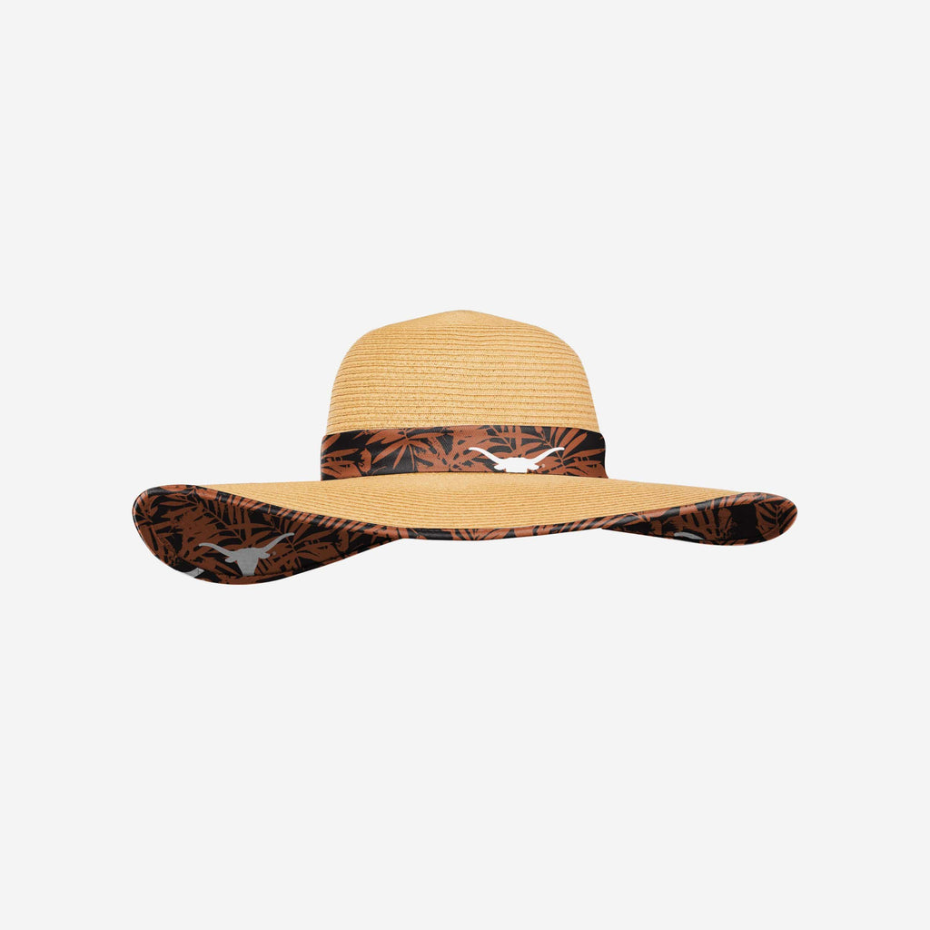 Texas Longhorns Womens Floral Straw Hat FOCO - FOCO.com