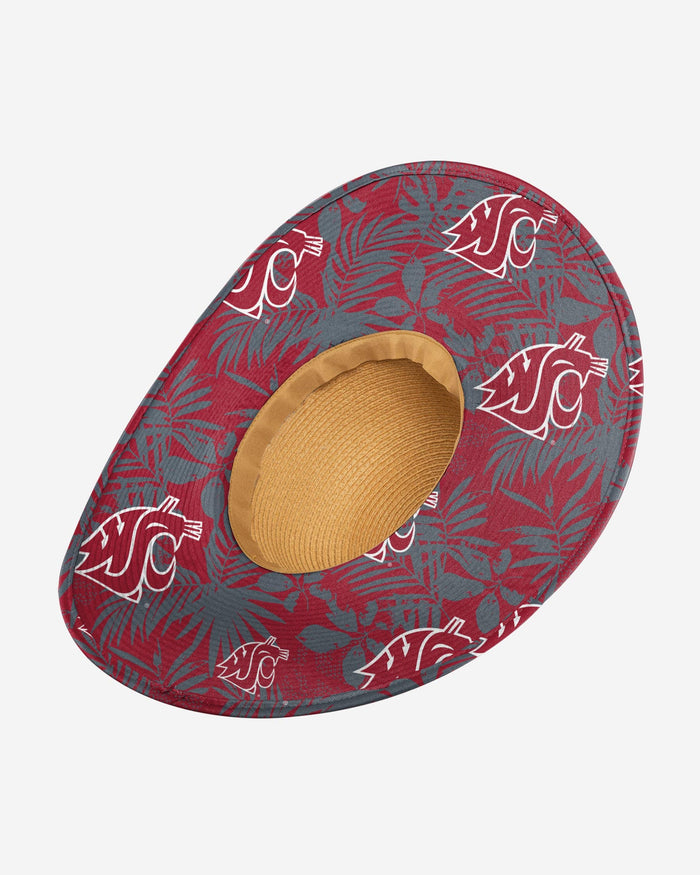 Washington State Cougars Womens Floral Straw Hat FOCO - FOCO.com